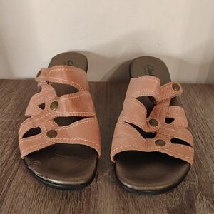 Clarks Bendable Leathers Studded Sandals